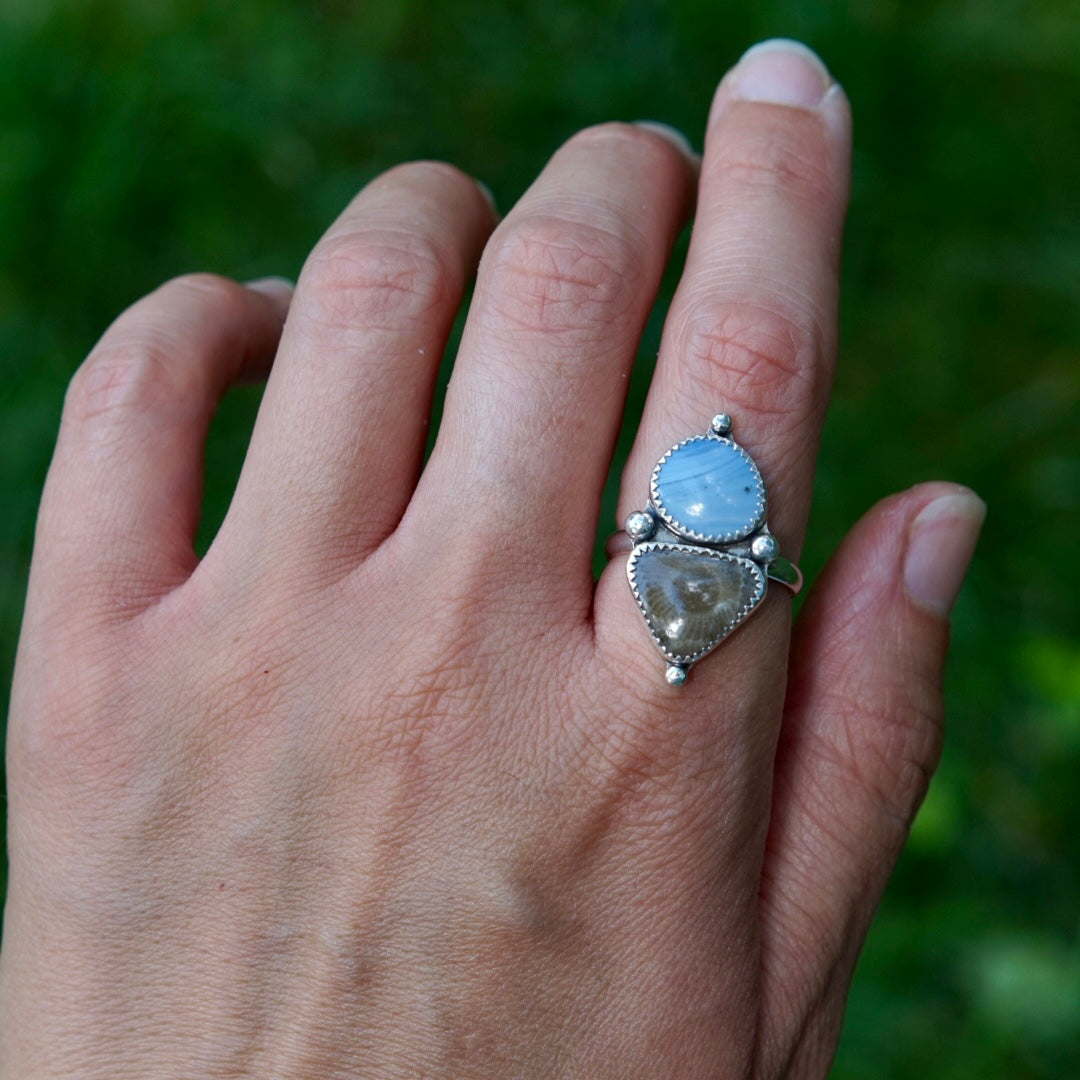 Petoskey Blues Ring - Size 8.5