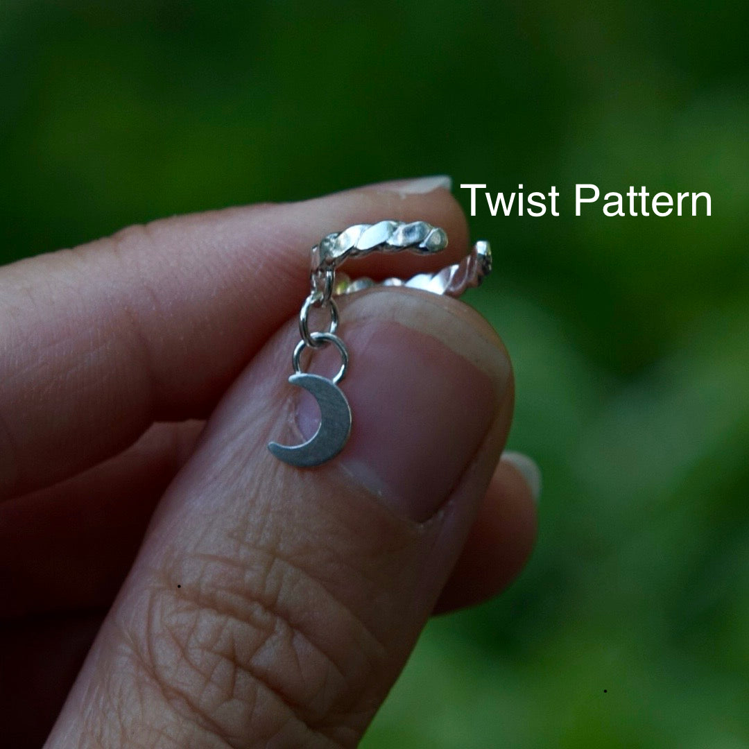 Ear Cuff Moon Charm - Made To Order