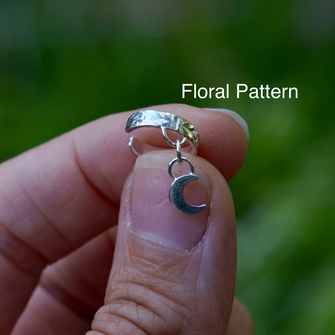 Ear Cuff Moon Charm - Made To Order